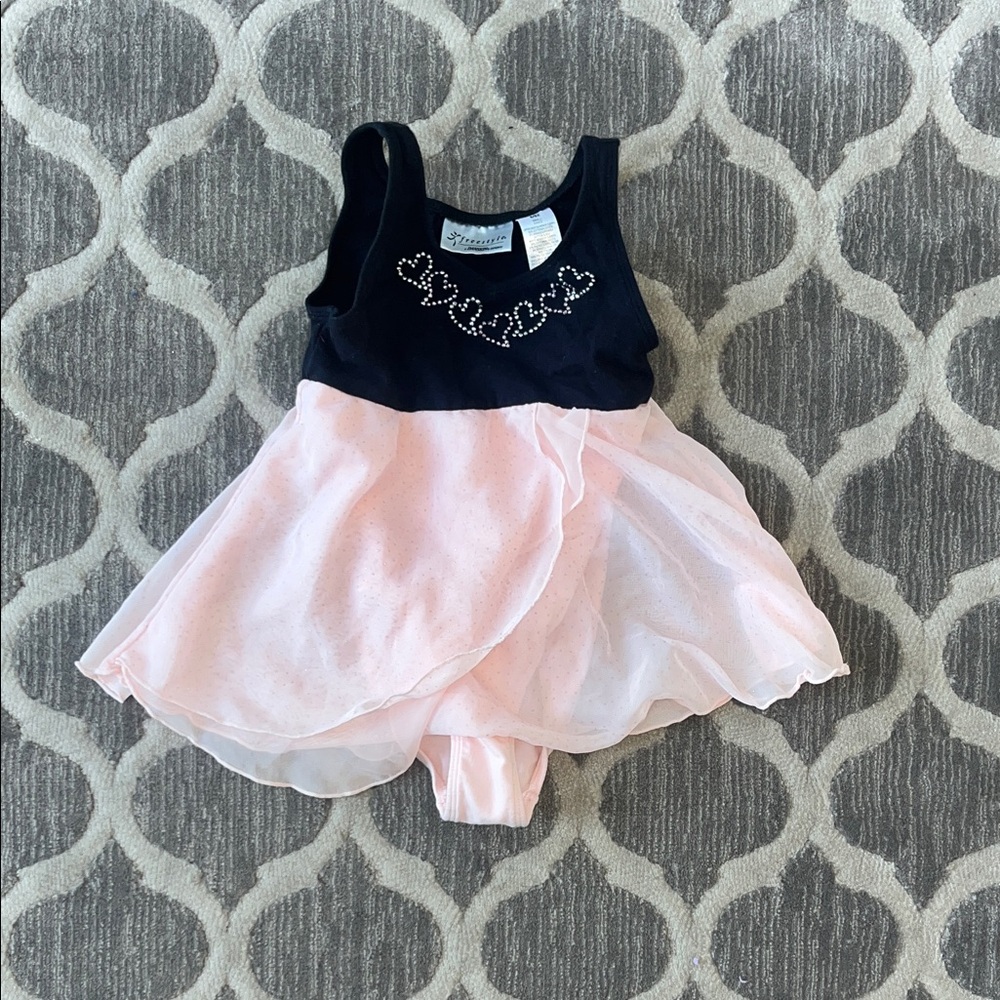 Freestyle Black Top with Rhinestone Accents leotard. Perfect for ballet 🩰